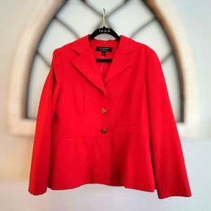 SIGNATURE BY LARRY LEVINE  RED  BLAZER SIZE 14